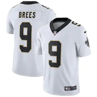 mens nike drew brees white new orleans saints vapor unt